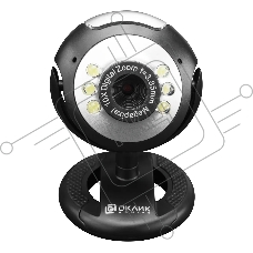Веб-камера Оклик OK-C8825 черный 0.3Mpix (640x480) USB2.0 с микрофоном