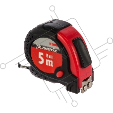 Рулетка MATRIX Status magnet fixation, 5 м х 19 мм, обрезиненный корпус, зацеп с магнитом 31023