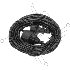 Удлинитель-шнур PROconnect ПВС 3х0,75мм², 20м, с/з, 6А, 1300Вт, IP20, черный