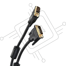 Кабель DVI 1.8м VCOM DVI-DVI Dual Link 25M-25M, 2 фильтра, VDV6300-1.8M