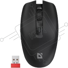 Мышь беспроводная Defender Proto MM-332 черный, 3200 dpi, радиоканал, Bluetooth, USB, кнопки - 4