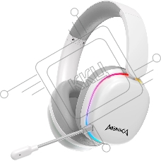 Гарнитура Marvo HG9070W Monka Echo RS белый, беспроводная + проводная, радиоканал, до 10 ч, подсветка, совместимость с PS5, Xbox