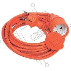 Удлинитель-шнур IEK WUP10-20-K09-44 оранжевый, 20 м, 1 розетка с заземлением, 2200 Вт