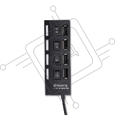 USB-хаб SMARTBUY (SBHA-7204-B) USB 2.0 хаб 4 порта, черный