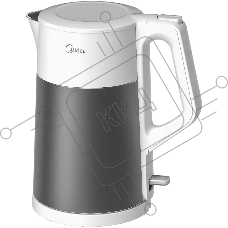Чайник электрический Midea MK-8010, мощность 1800 Вт, объем 1.7 л, двойные стенки из нержавеющей стали, автоматика STRIX