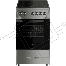 Плита электрическая Darina 1D5 EC 241 614 X нержавеющая сталь/черный, конфорок 4 шт, духовка 50 л, 50 см x 85 см x 60 см