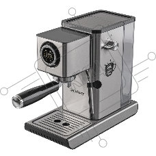 Кофеварка рожковая Endever Costa-1090 стальной, исп. кофе - молотый, 1,2 л, 1400 Вт, 15 бар