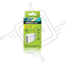 Адаптер сетевой ELX-РA02QC-C01 36Вт 4USB 100-220В 5-9В/3А 1QC+3/3А коробка бел. Ergolux 15292