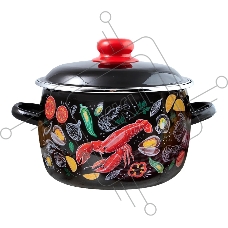Кастрюля Appetite 1RC201M Лобстер с крышкой, эмалированная сталь, сфер. 4 л