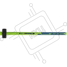 Кувалда Сибртех 3000 г, фибергласовая обрезиненная рукоятка