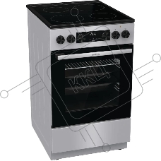 Плита электрическая Gorenje GEC5C41SG серый, конфорок 4 электрических, духовка 70 л, 50 см x 85 см x 59.4 см (без крышки)