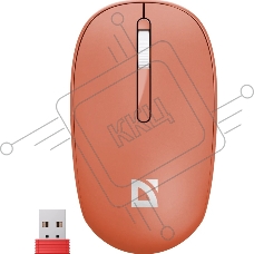 Мышь беспроводная Defender Smart MM-396 красный, 1600 dpi, радиоканал, Bluetooth, USB, кнопки - 3