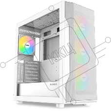 Компьютерный корпус без блока питания SAMA S40 белый, Midi-Tower, TG, 4x120мм ARGb, 2xUSB 3.0 + 1xUSB 3.1 Type-C, ATX, mATX, mITX белый