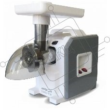 Мясорубка электрическая Аксион М43.03 белый/серый, 1900 Вт, 2.0 кг/мин, реверс, защита от перегрузки, насадки - 6