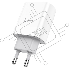 Сетевое зарядное устройство HOCO C80A Rapido 1xUSB + 1xUSB-C, 3.1A, 20W, белый Сетевое зарядное устройство HOCO C80A Rapido 1xUSB + 1xUSB-C, 3.1A, 20W, белый