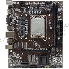 Материнская плата CBR B760-D4, LGA 1700, Intel B760, 2xDDR4, 3xSATA, 2xM.2, 1xPCIe 4.0 x16, 1xPCIe 3.0 x1, 1xVGA, 1xHDMI, 1x1Gb LAN, 2xUSB-A 5Gbps, 4xUSB-A 2.0, 3x3.5 мм, 5.1, mATX
