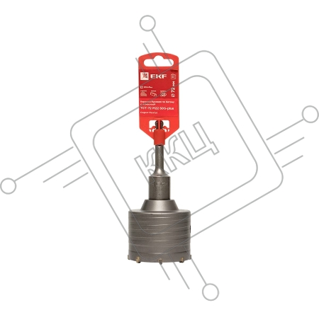 Коронка буровая по бетону с оснасткой TCT-72 М22 SDS-plus Master EKF tct-72-m22