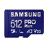 Флеш карта microSDXC 512GB Samsung PRO Plus Class 10, A2, V30, UHS-I (U3), W 130 МБ/с, R 180 МБ/с, <MB-MD512SA/KR> адаптер на SD