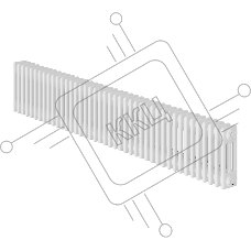 Дизайн-радиатор Royal Thermo Insignia C3030 - 42 секц. RAL9016
