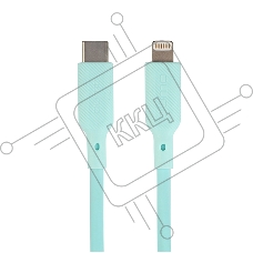 Кабель QUMO, MFI С94, Type-C на MFI Apple 8 pin, силиконовый, 1м, 2,22A, 9V, 20W, PD (голубой)