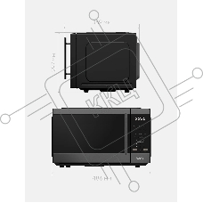 Микроволновая печь Tuvio MW17BB 23 л с функцией разморозки, регулировкой мощности и автоменю, черная