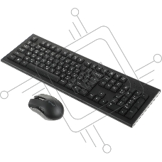 Клавиатура + мышь A4Tech 3000NS клав:черный мышь:черный USB беспроводная Multimedia