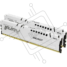 Оперативная память Kingston Fury Beast, DDR5, 32GB (2x16GB), 6000MHz, CL36, DIMM, с радиаторами, белый