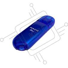 Флеш диск Maxvi P1 32GB USB 2.0 blue, монолит с колпачком, ABS пластик