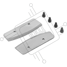 Нож шнека для льда Denzel IR-200, диаметр 200 мм, комплект 2 шт