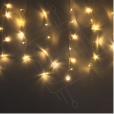 Гирлянда светод. Funray Бахрома IC-72WW, 1.6*0.7м, 72 LED, тепл.бел., IP20, прозрачный шнур 1,5м