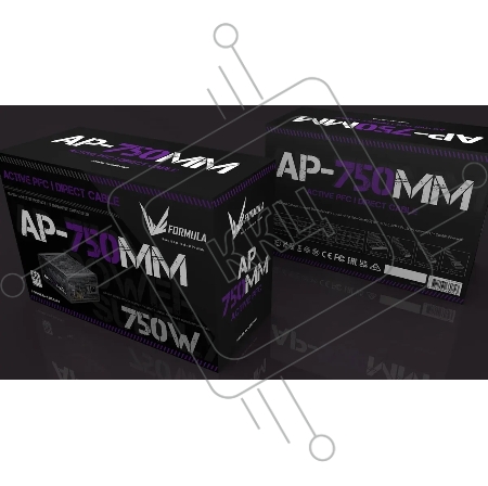 Блок питания Formula ATX 750W AP-750ММ 80 PLUS WHITE (20+4pin) APFC 120mm fan 6xSATA RTL