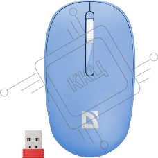 Мышь беспроводная Defender Smart MM-396 синий, 1600 dpi, радиоканал, Bluetooth, USB, кнопки - 3