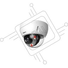 Уличная купольная IP-видеокамера DAHUA DH-IPC-HDBW2449EP-S-IL-0360B Smart Dual Light с ИИ 4Мп, 1/2.9” CMOS, объектив 3.6мм, видеоаналитика, ИК до 30м, LED до 30м, IP67, корпус: металл