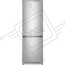 Холодильник Atlant ХМ-6021-080 серебристый двухкамерный 225/101л морозилка снизу