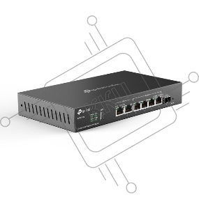 VPN-маршрутизатор TP-Link ER707-M2 Omada с мультигигабитными портами,1 x RJ45 WAN 2,5 Гбит/с, 1 x RJ45 WAN/LAN 2,5 Гбит/с, 1 x SFP WAN/LAN, 4 гиг. порта RJ45 WAN/LAN, 1 порт USB 2.0