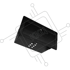 Металлический корпус [WRTS-11BOX-B] Wize для модульной системы врезного лючка в стол с убирающейся крышкой, черный;