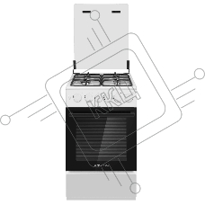 Плита газовая Maunfeld MGC50GCW08D белый, конфорок 4 шт, духовка 59 л, 50 см x 89 см x 65 см