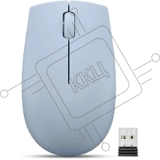 Мышь беспроводная Lenovo 300 светло-голубой, 1000 dpi, радиоканал, USB, кнопки - 3