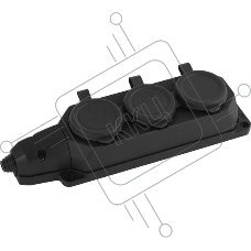 Колодка каучуковая ЭРА с/з 3гн 16A IP44 черная Б0044545 ЭРА