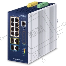 Коммутатор PLANET IGS-6329-8UP2S2X, 8×1 Гбит/с PoE++ + 2×2.5 Гбит/с SFP + 2×10 Гбит/с SFP+, управляемый