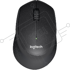 Мышь беспроводная Logitech M330 SILENT PLUS черный, 1000 dpi, радиоканал, USB, кнопки - 3