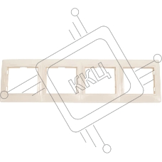 Рамка 4-м КВАРТА РГ-4-ККм горизонт. крем. ИЭК EMK40-K33-DM