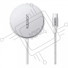 Беспроводное зарядное устройство UGREEN W703 (35565) Wireless Charger Qi2 with MagSafe 15W (For iOS Device). Цвет: белый