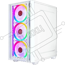 Компьютерный корпус Ginzzu CL610 mATX FAN 4*12FRGb белый