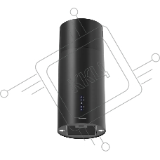 Вытяжка Kuppersberg TUBA 35 B, цилиндрическая, островная, 35 см, электронное кнопочное управление, таймер, отвод/рециркуляция, 3 скорости, производительность 850 м3/ч, LED освещение, обратный клапан, уровень шума 68 дБ, угольный фильтр CF110 (опция), цвет черный
