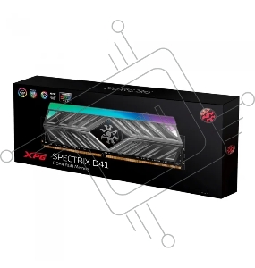 Память Adata 8GB DDR4 3200MHz XPG SPECTRIX D41 RGB Grey Gaming Memory AX4U32008G16A-ST41 Non-ECC, CL16, 1.35V, Heat Shield, RTL