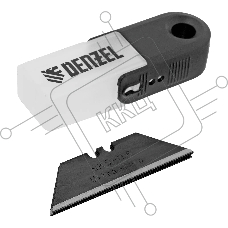 Лезвия Denzel 19 мм, сталь SK5 - 0,6 мм, трапециевидные, 5 штук