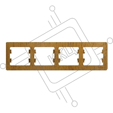 Рамка 4-м Glossa горизонт. дер. дуб SchE GSL000504