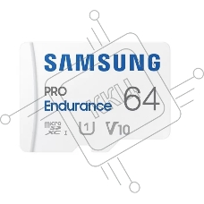 Флеш карта microSDXC 64GB Samsung PRO Endurance (для видеорегистратора) Class 10, UHS-I, W 30 МБ/с, R 100 МБ/с, <MB-MJ64KA/APC> адаптер на SD