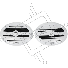 Колонки автомобильные ACV Marine MR692 90Вт 91дБ 16.5см (6 1/2дюйм) (ком.:2кол.) коаксиальные двухполосные